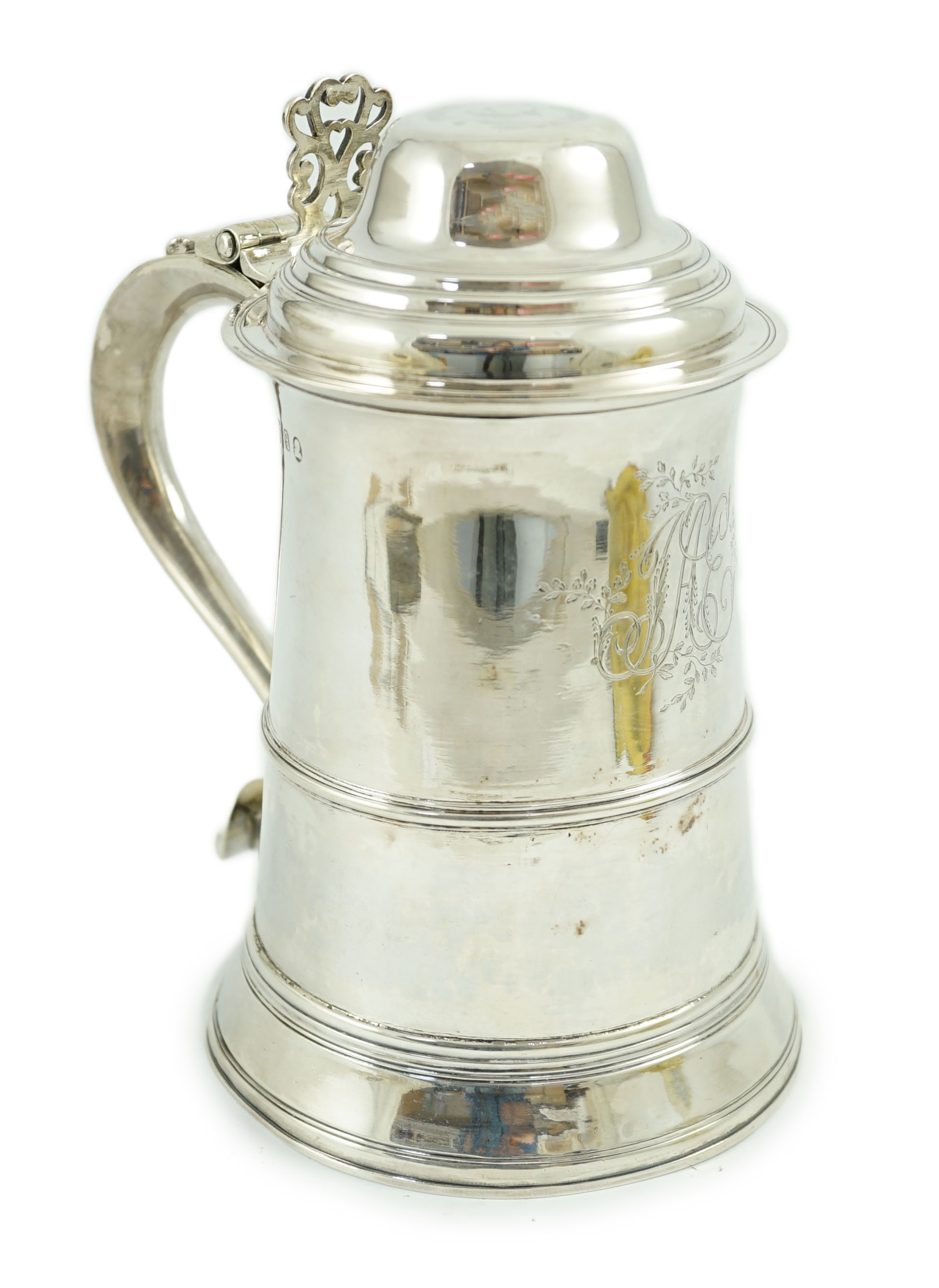 A large George III silver tankard, by George Smith II and Thomas Hayter